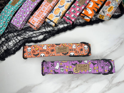 Spooky Purple Halloween Dog Collar