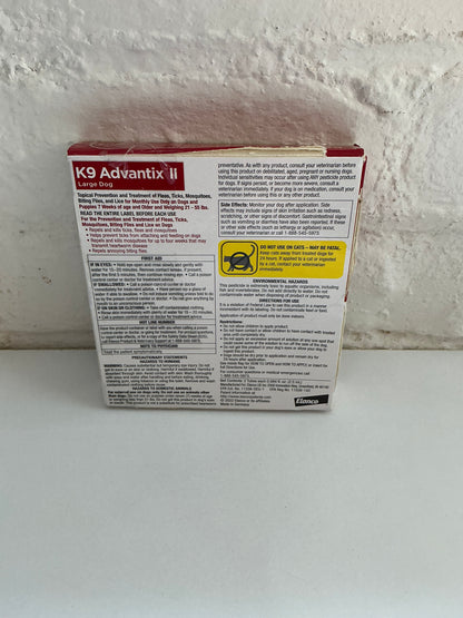 K9 Advantix II OPEN PACKAGE-MISSING DOSES PLEASE READ CAREFULLY!