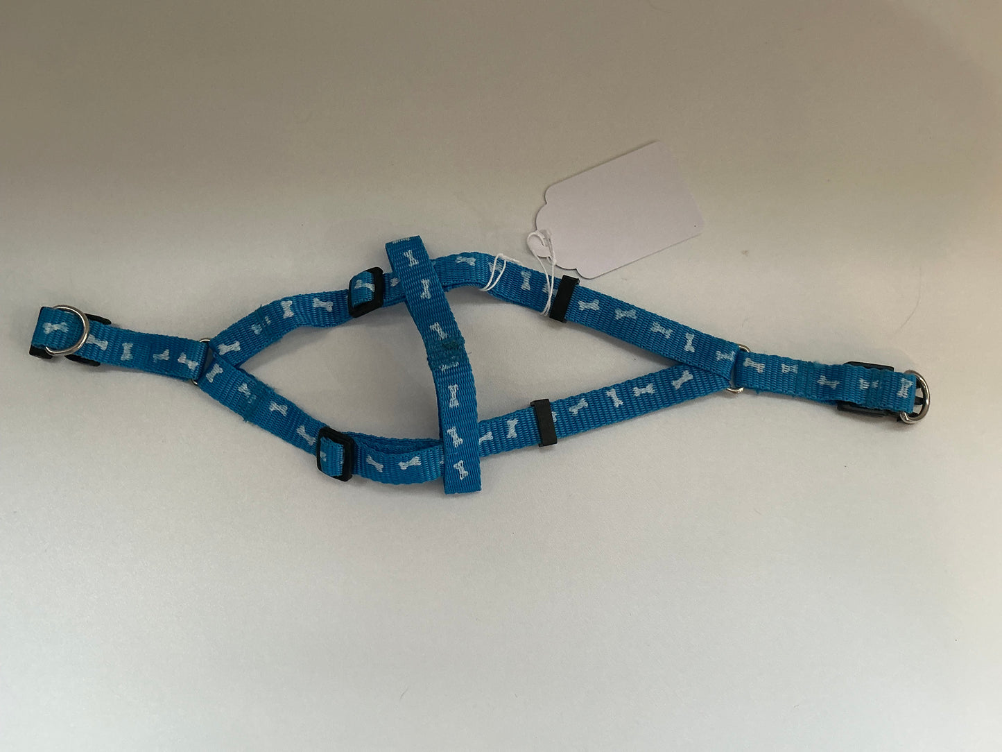 Blue Dog Harness with White Bones Size Small