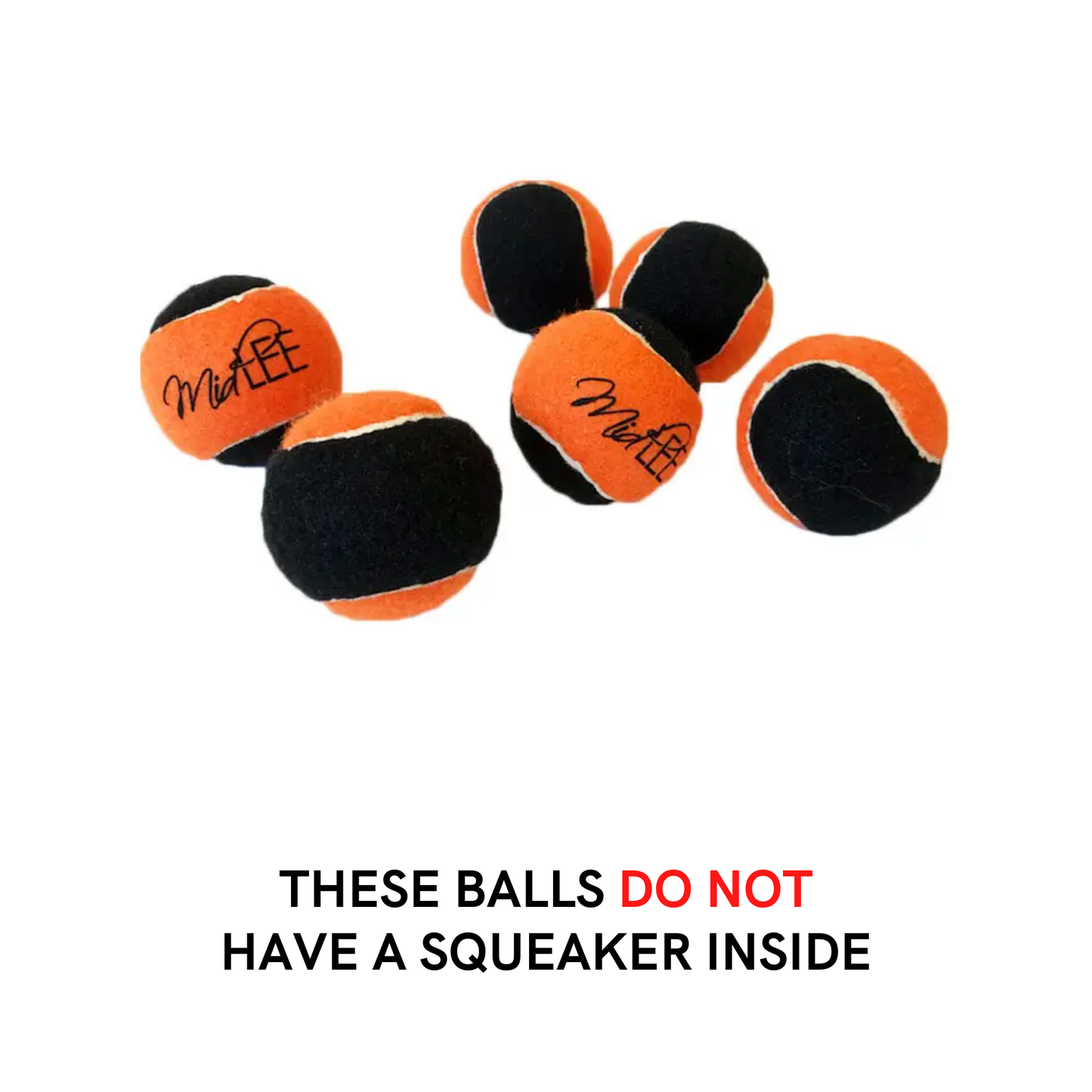 Midlee Orange/Black Regular Dog Halloween Tennis Balls