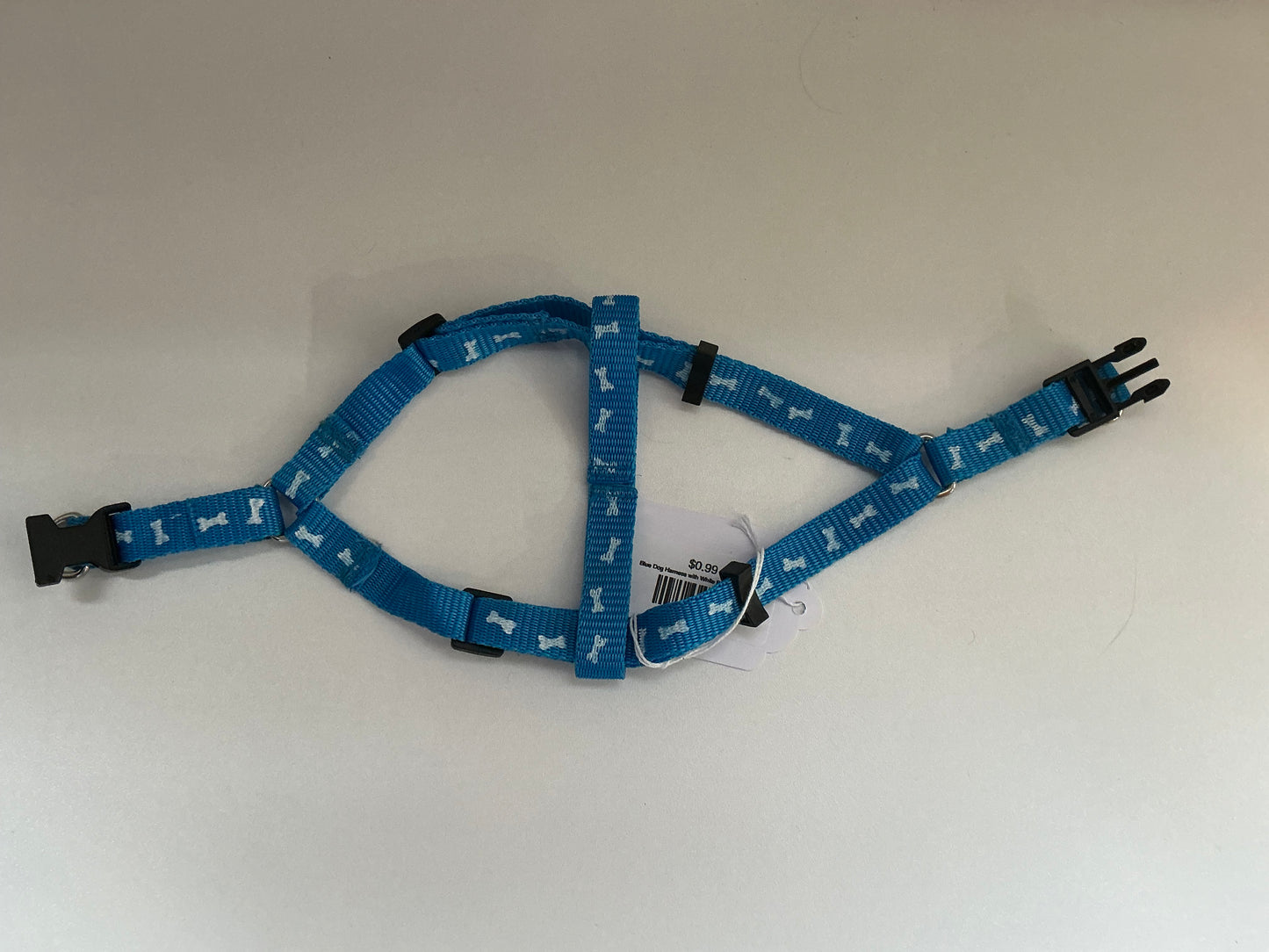 Blue Dog Harness with White Bones Size Small