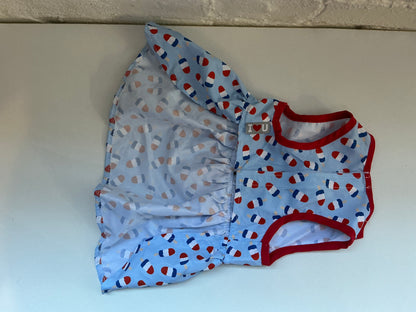 Fourth Of July- Red, White, and Blue Bomb Pop Summer Dog Dress Size Small
