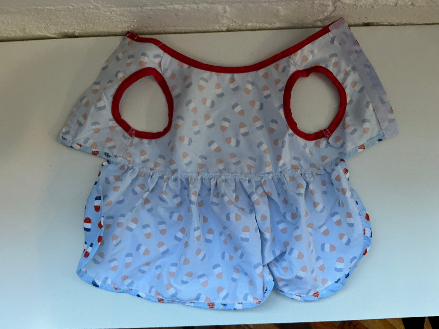 Fourth Of July- Red, White, and Blue Bomb Pop Summer Dog Dress Size Small
