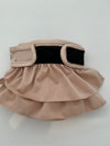 Dog Diaper Adorable Tan or Pink  Ruffle  - Vuncessin, Size L