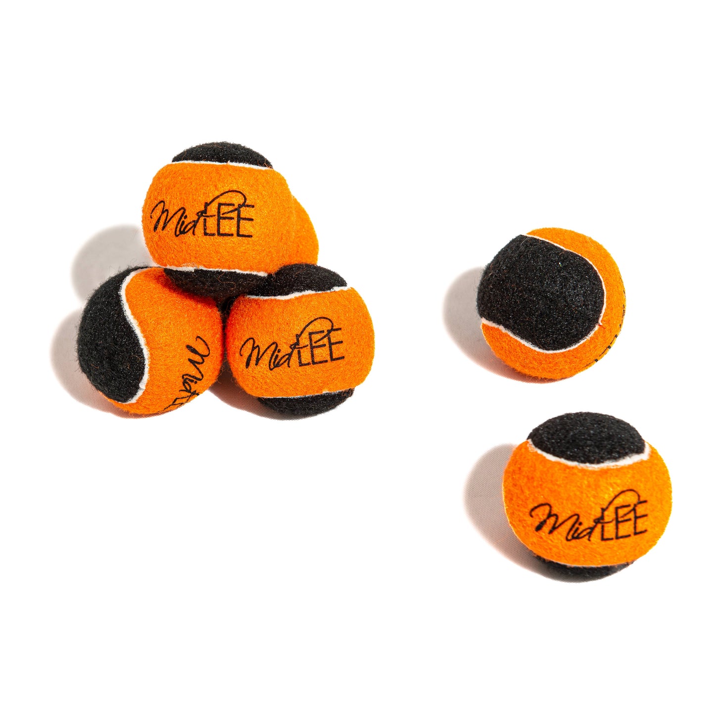Midlee Orange/Black Regular Dog Halloween Tennis Balls
