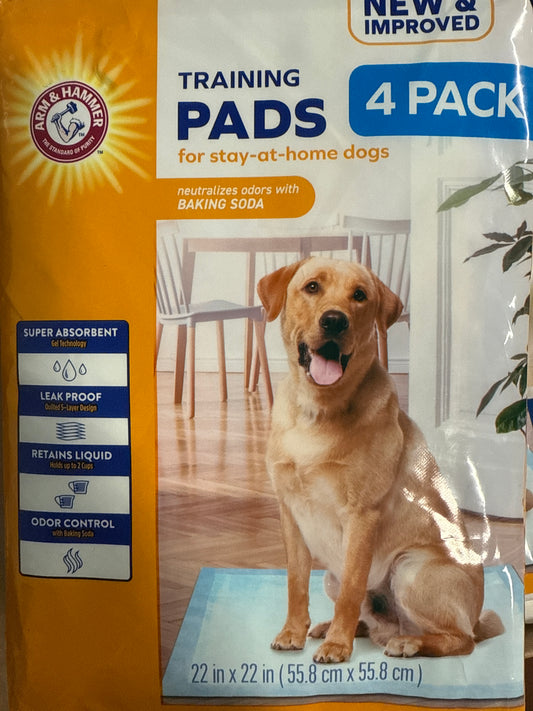 Arm & Hammer Potty Pads- 4pk, 22”x22”