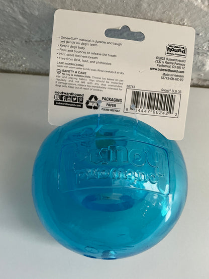 Outward Hound by Planet Dog Snoop Durable Interactive Treat Dispensing Dog Toy, Large, Blue
