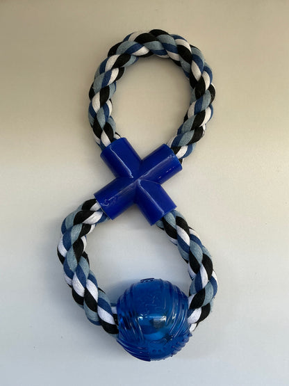 Rope Figure 8 With Rubber Ball Tug Toy