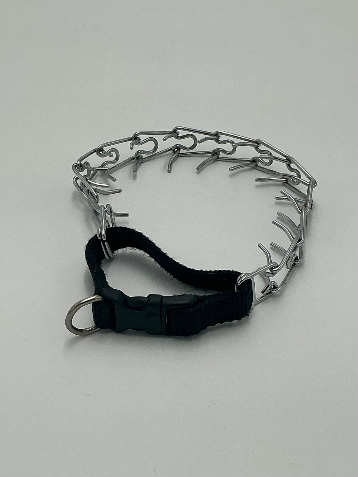 Retriever Small Quick Release Prong Training Dog Collar – 12” – Chrome/Stainless Finish Indiana Pet Supply