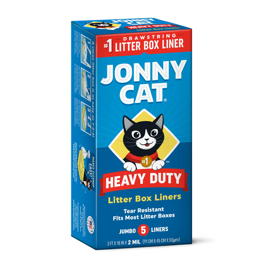Jonny Cat Heavy Duty Tear Resistant Litter Box Liners, Jumbo, 5 Count