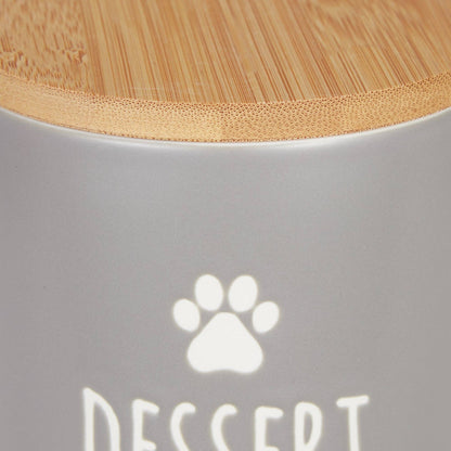 Dessert Gray Ceramic Treat Canister