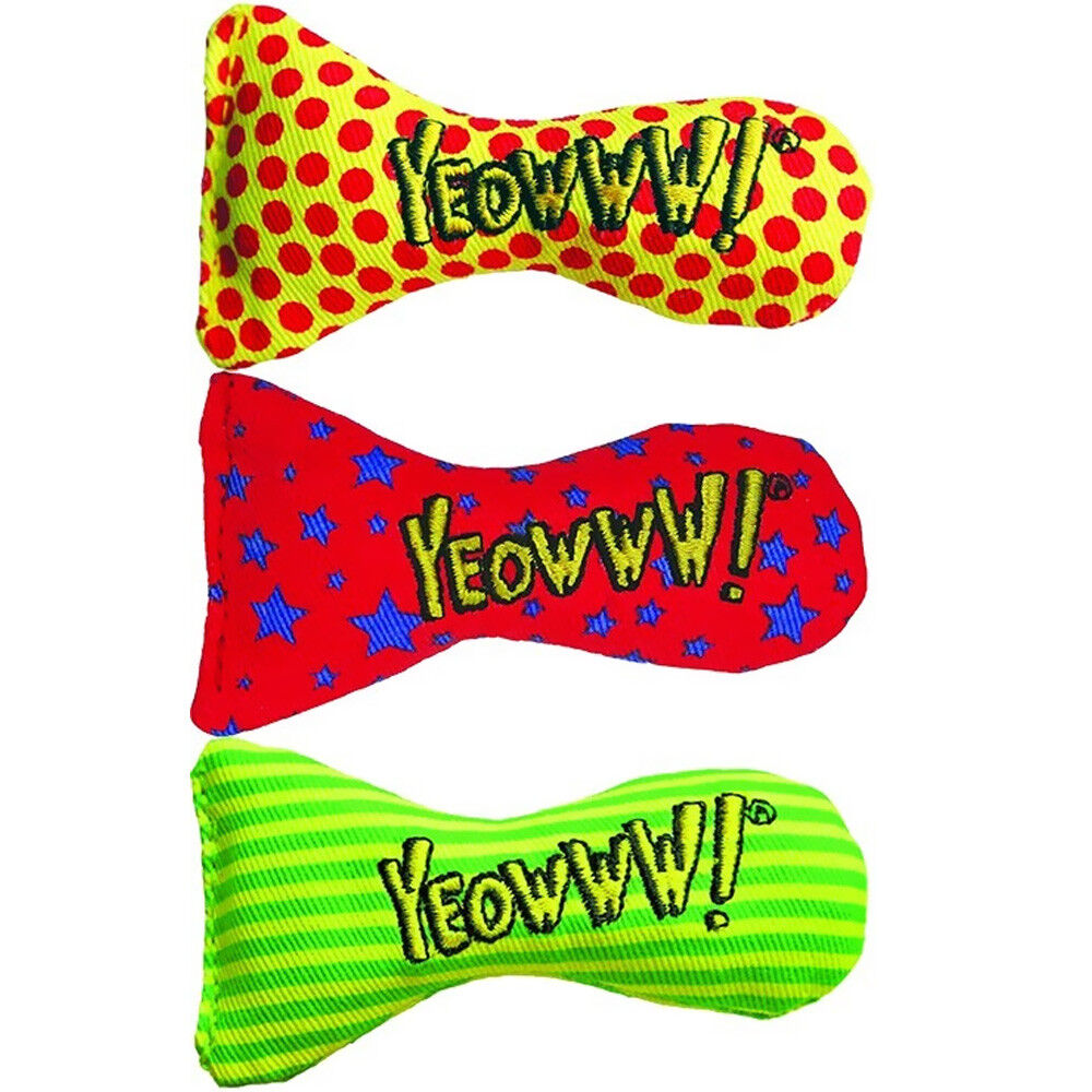 Yeowww! Stinkies Catnip Toy Assorted 3 in, 3 pk