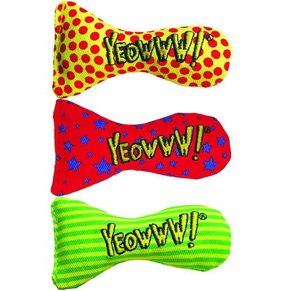 Yeowww! Stinkies Catnip Toy Assorted 3 in, 3 pk