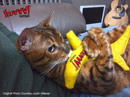 Yeowww! Banana Catnip Cat Toy Yellow