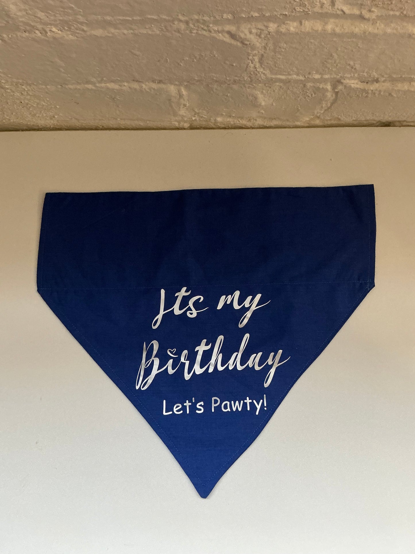 “It’s my Birthday, Let’s Pawty” Blue Collar Bandana