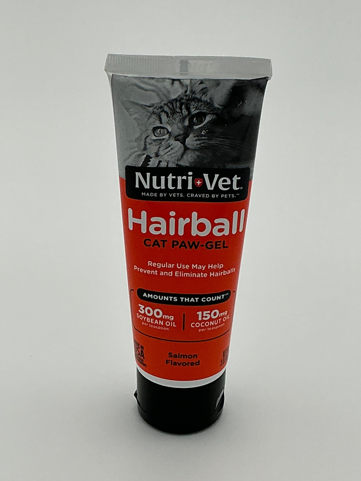 Nutri-Vet Hairball Cat Paw-Gel – Salmon Flavor (4 oz) Indiana Pet Supply