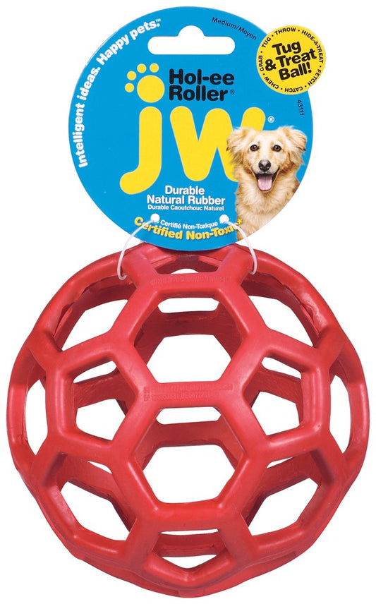 JW Pet Hol-ee Roller Dog Toy Color Varies Medium