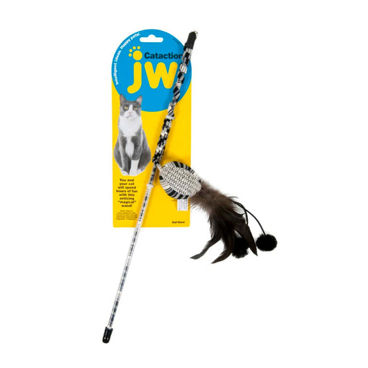 JW Pet Cataction Feather Ball Wand