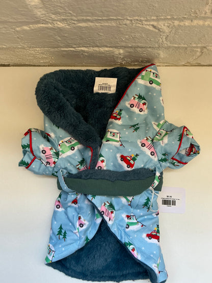 Merry & Bright Christmas Pet Camper Fur Lined Robe -Small