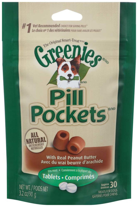 Greenies Pill Pockets for Tablets Peanut Butter 30 ct, 3.2 oz