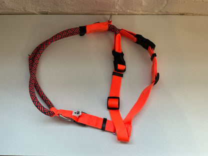 Acadia Trail Orange Adjustable Rope Harness Size Large