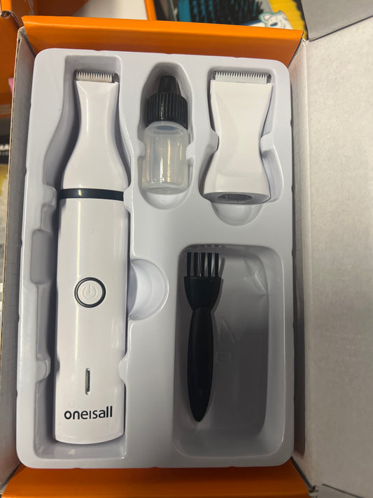 MISSING CHARGER oneisall Dog Clippers with Double Blades,Cordless Small Pet Hair Grooming Trimmer,Low Noise for Trimming Dog's Hair Around Paws, Eyes, Ears, Face, Rump (White)