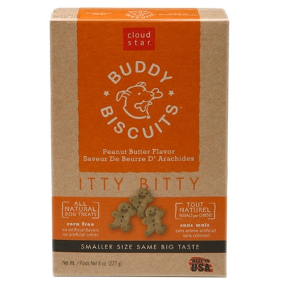 Cloud Star Original Itty Bitty Buddy Biscuits With Peanut Butter Dog Treats; 8-Oz. Box