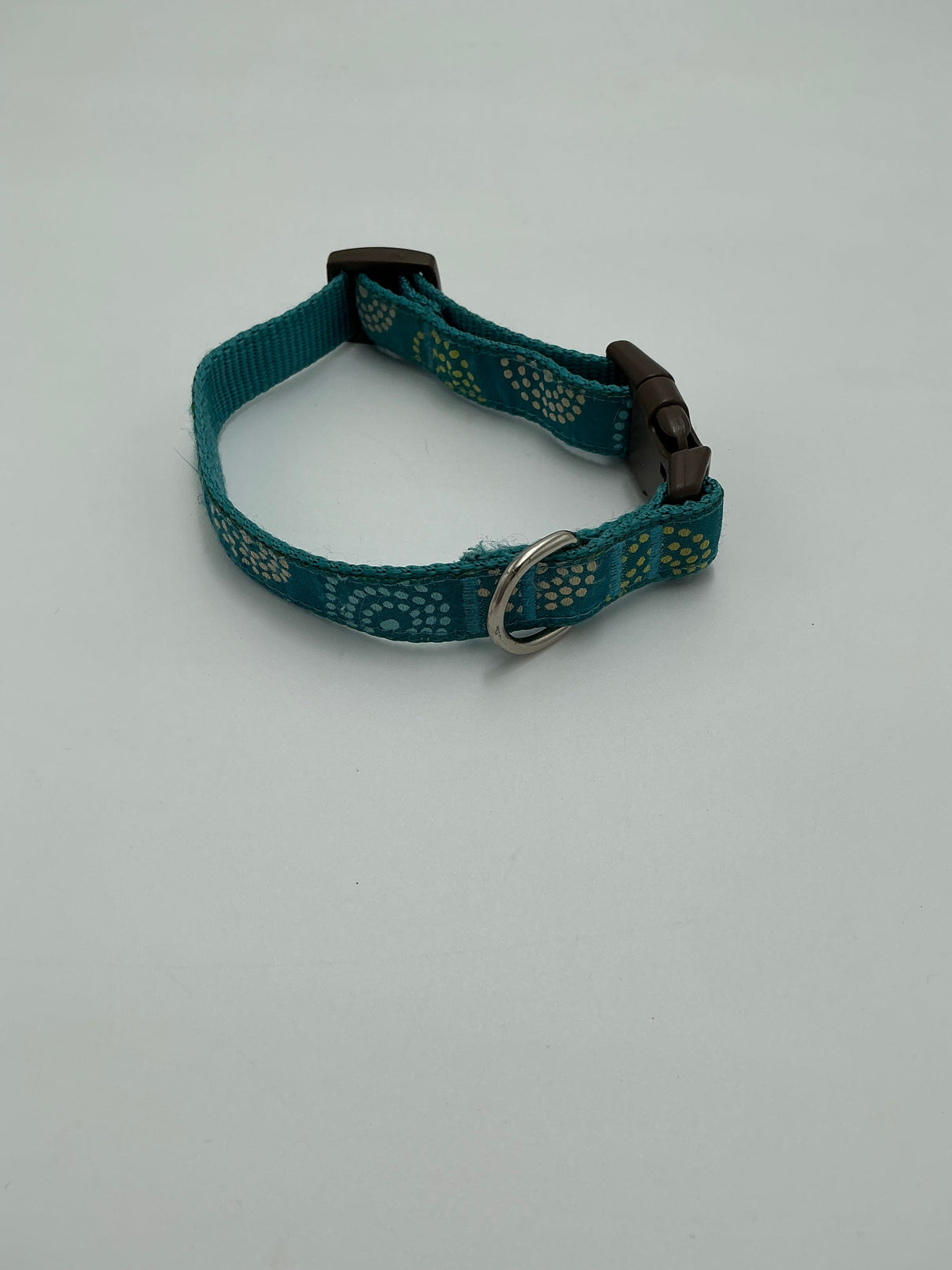 Dot Pattern Dog Collar- Small- Blue Indiana Pet Supply