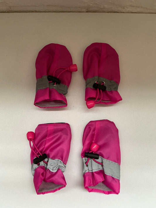 Pink Dog Boots - Set of 4- Size Small