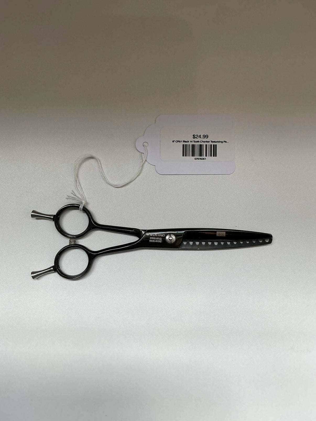 6" CR51 Black 14 Tooth Chunker Texturizing Pet Grooming Shear from Shears Direct Indiana Pet Supply