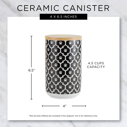 Dessert Gray Ceramic Treat Canister