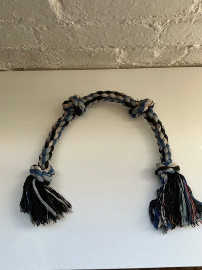 Blue/White/Black Large Rope Toy