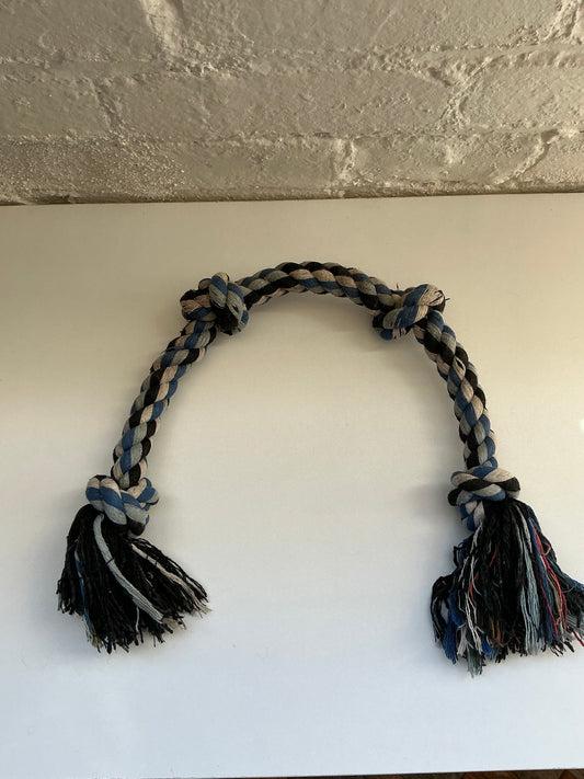 Blue/White/Black Large Rope Toy