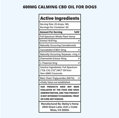 Bailey’s Calming CBD Oil