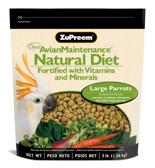 ZuPreem Natural Bird Food Large Parrots 3 lb