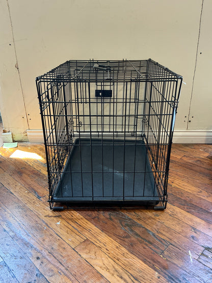 Top Paw Wire Kennel w/ Tray -Small - 24 1/2x 17 1/2 x 19 1/2