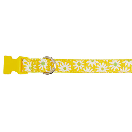 Top Paw Poly Blend Yellow Flower Collar Large