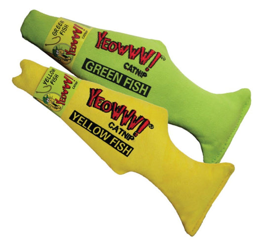 Yeowww! Fish Catnip Toy Yellow 1ea/7 in