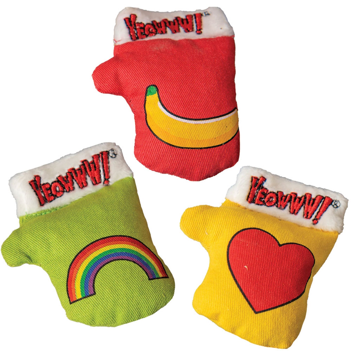 Yeowww! Kitten Mittens Catnip Cat Toys 3 pk (2pack)