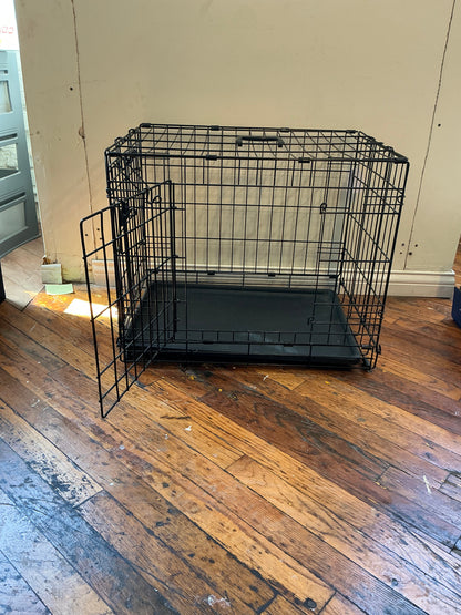 Top Paw Wire Kennel w/ Tray -Small - 24 1/2x 17 1/2 x 19 1/2