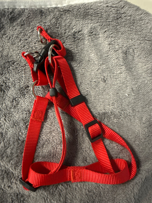 Red Nylon Dog Harness- Medium