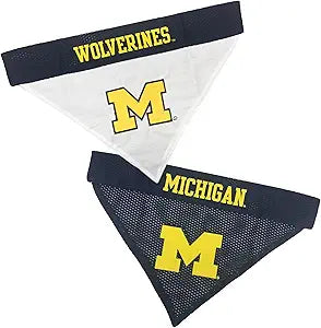Pets First Collegiate Pet Accessories, Reversible Bandana, Michigan Wolverines Size XX-Large