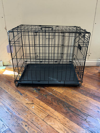 Top Paw Wire Kennel w/ Tray -Small - 24 1/2x 17 1/2 x 19 1/2