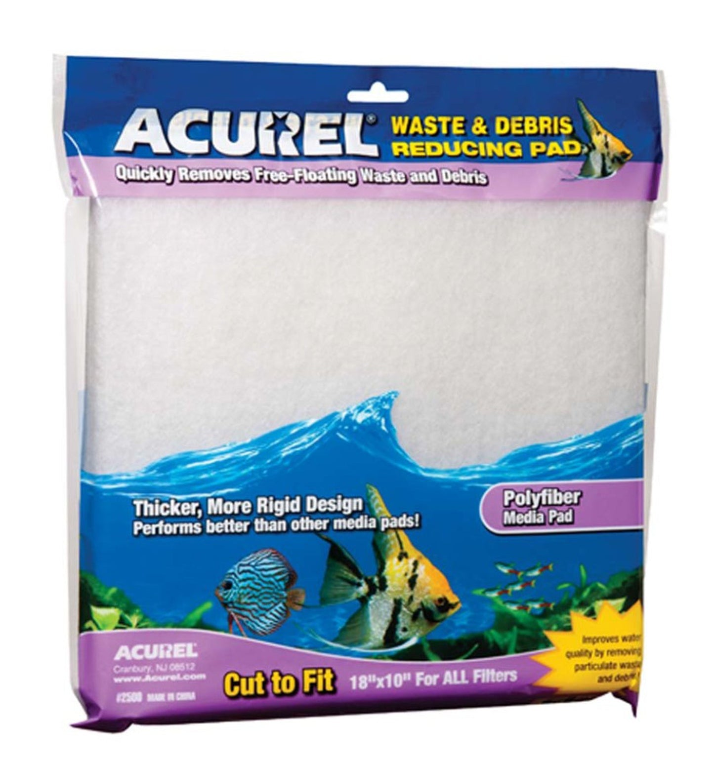 Acurel Cut to Fit Poly Fiber Filter Media Pad White 18 In X 10 in