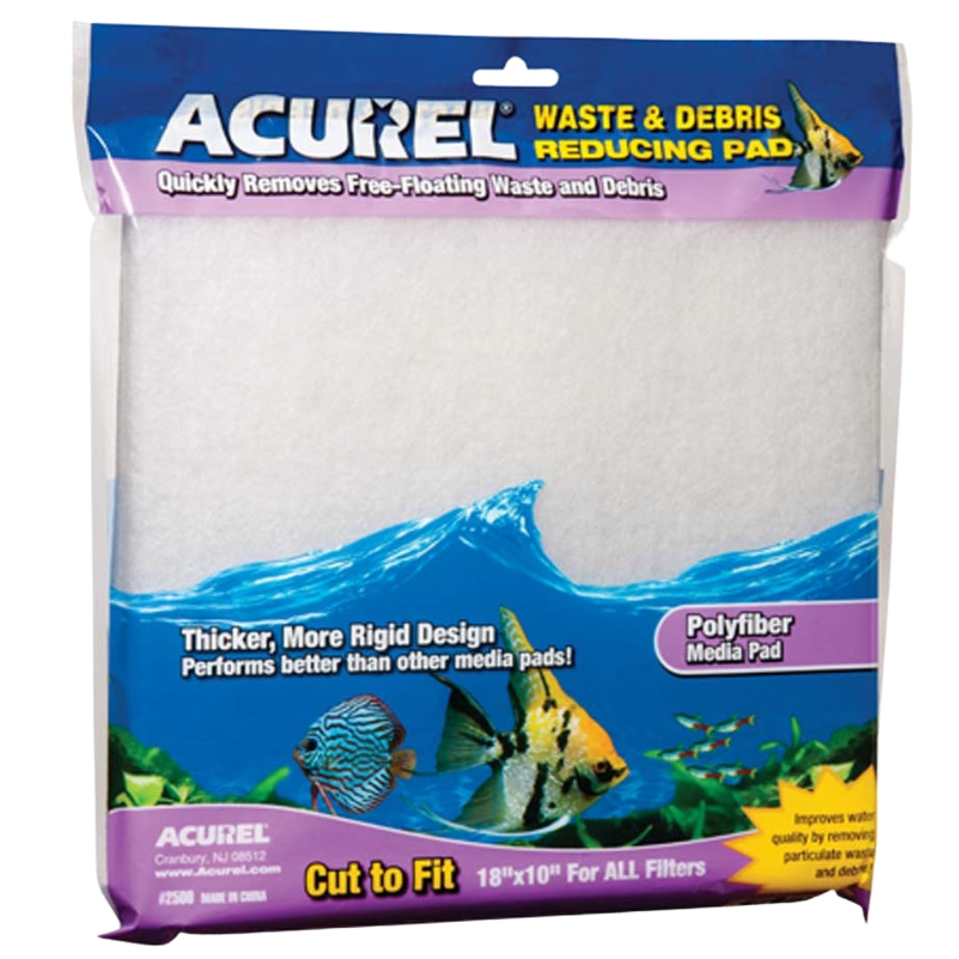 Acurel Cut to Fit Poly Fiber Filter Media Pad White 18 In X 10 in