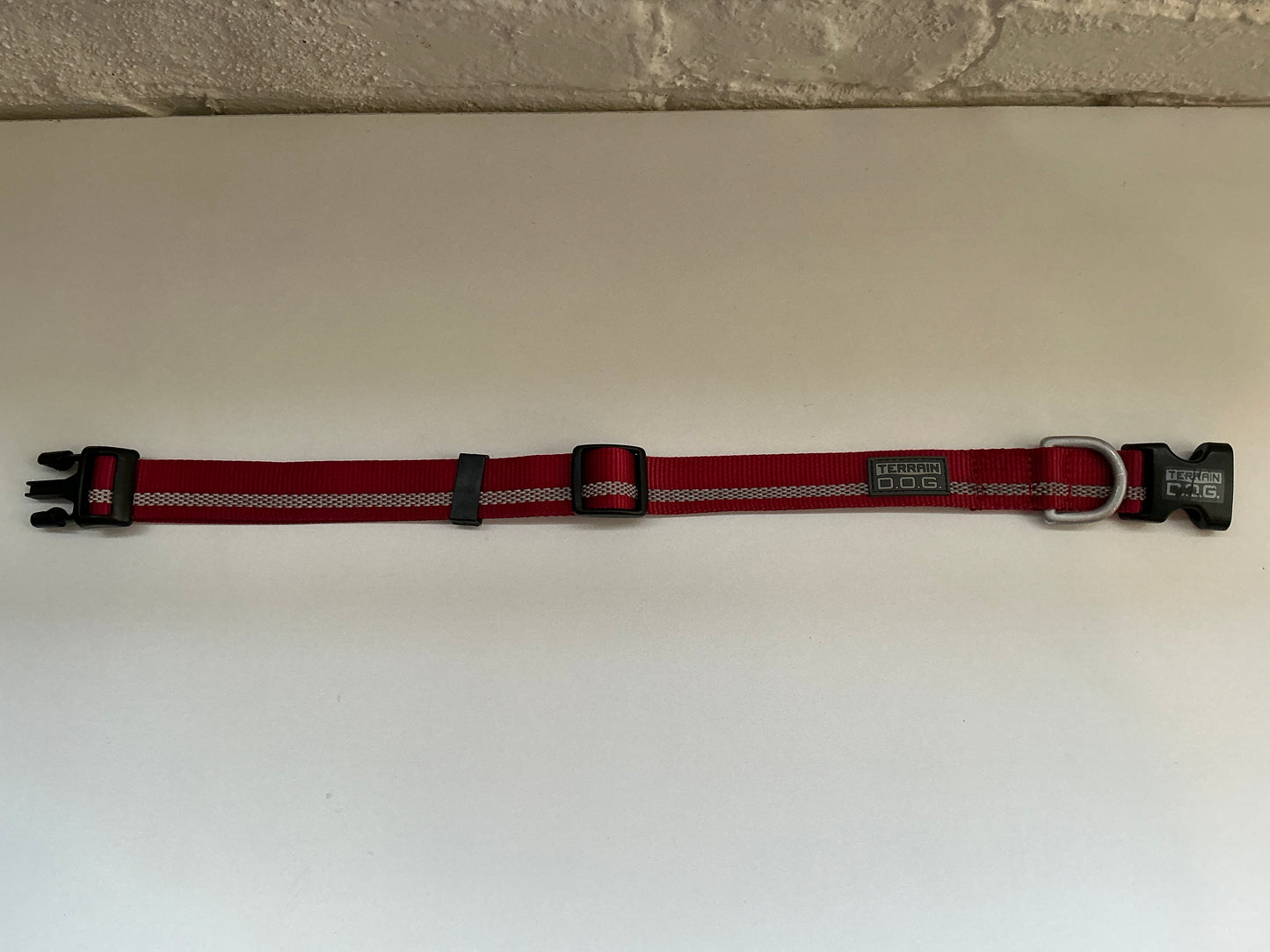 Terrain Dog Red Nylon Large Adjustable Pet Collar