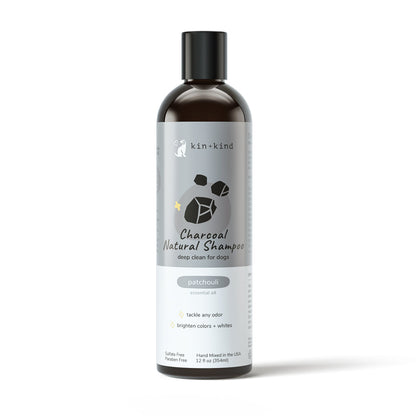 Kin+Kind Shampoo Charcoal 12oz. Patchouli