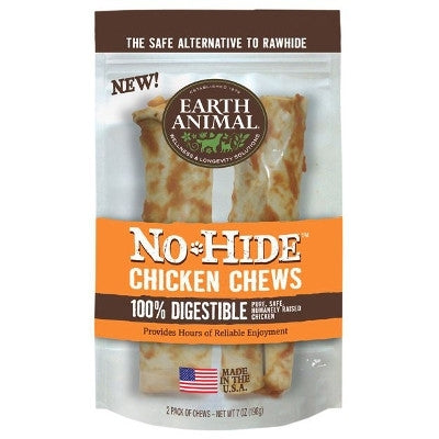 Earth Animal No Hide Chicken Chews Dog Treats; 7 Inch; 2 Pack