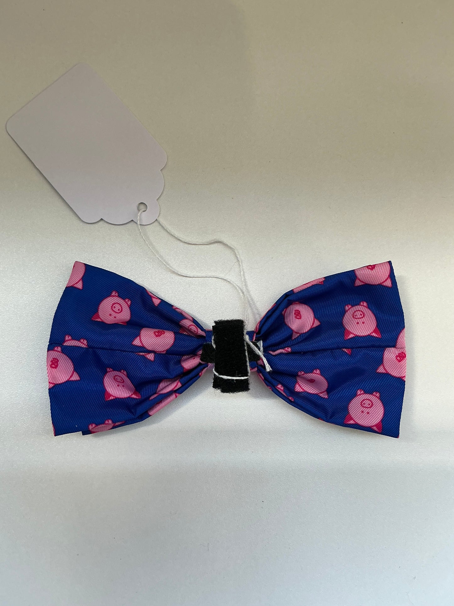 Blue Pig Collar Bow