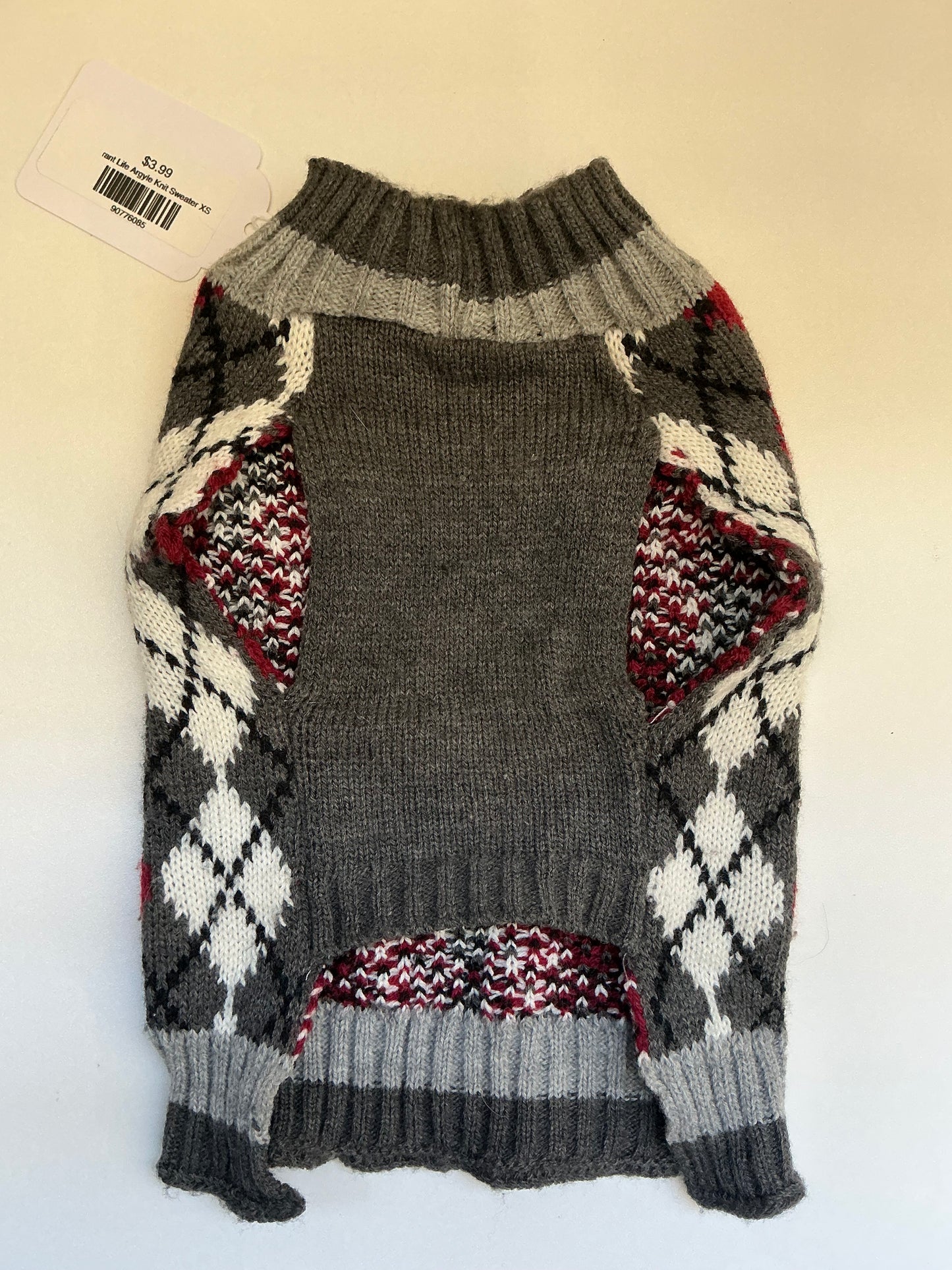 Vibrant Life Argyle Knit Sweater XS